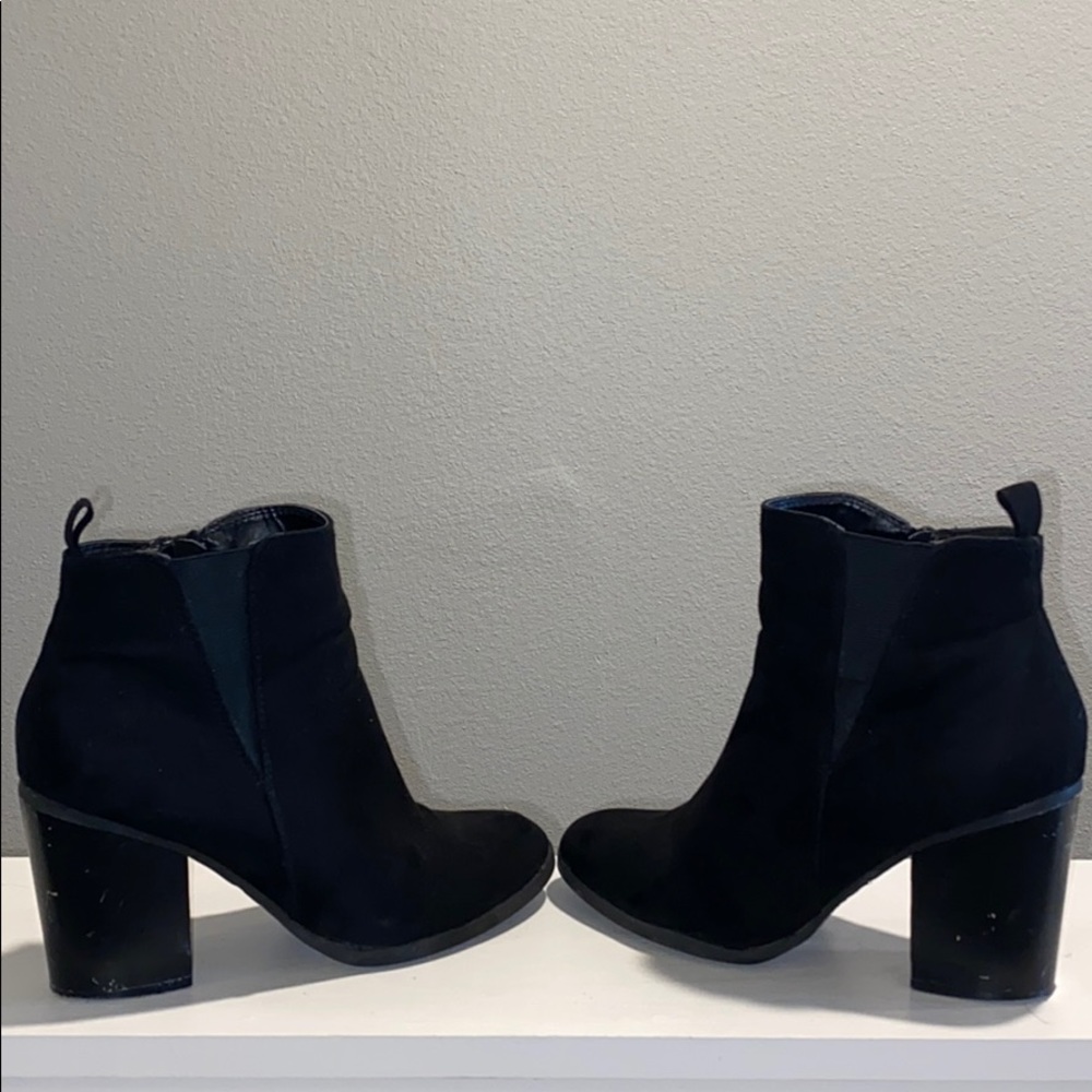 Express Black Velvet Booties